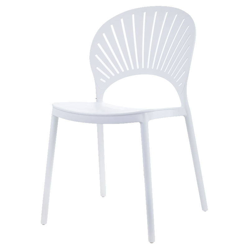 Plástico contemporáneo de las sillas apilables de la cocina que cena la silla lateral sin brazos