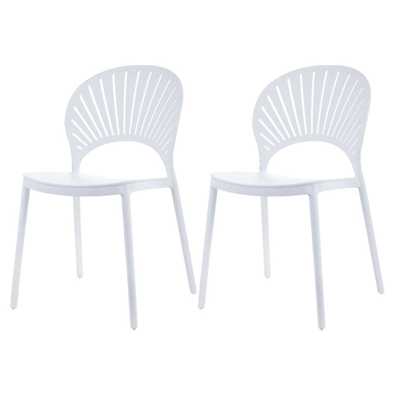 Plástico contemporáneo de las sillas apilables de la cocina que cena la silla lateral sin brazos
