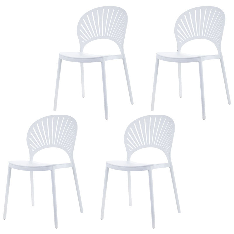 Plástico contemporáneo de las sillas apilables de la cocina que cena la silla lateral sin brazos