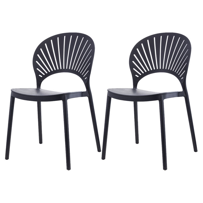 Plástico contemporáneo de las sillas apilables de la cocina que cena la silla lateral sin brazos