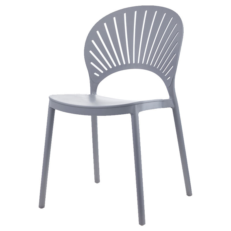 Plástico contemporáneo de las sillas apilables de la cocina que cena la silla lateral sin brazos