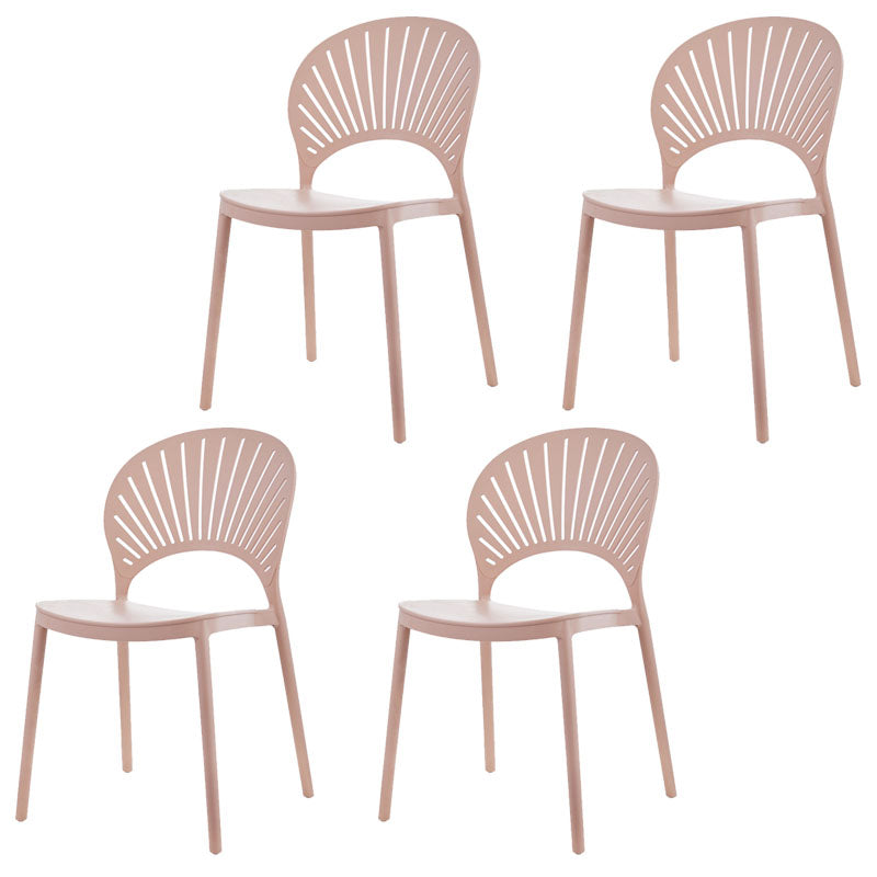 Plástico contemporáneo de las sillas apilables de la cocina que cena la silla lateral sin brazos