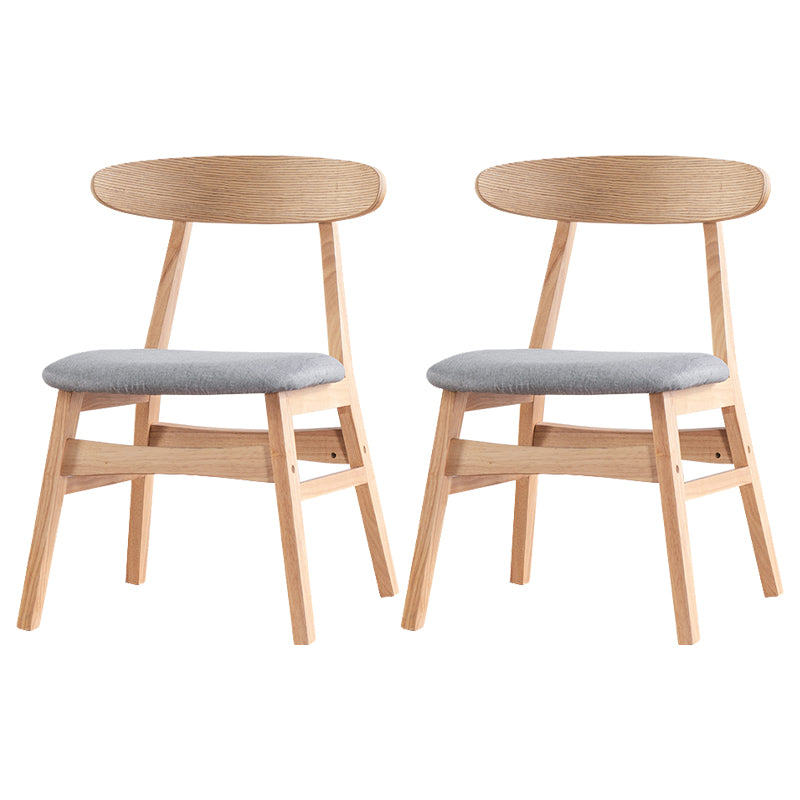 Cuisine contemporaine chaises à dos ouvert chaise latéral sans bras avec des jambes en bois