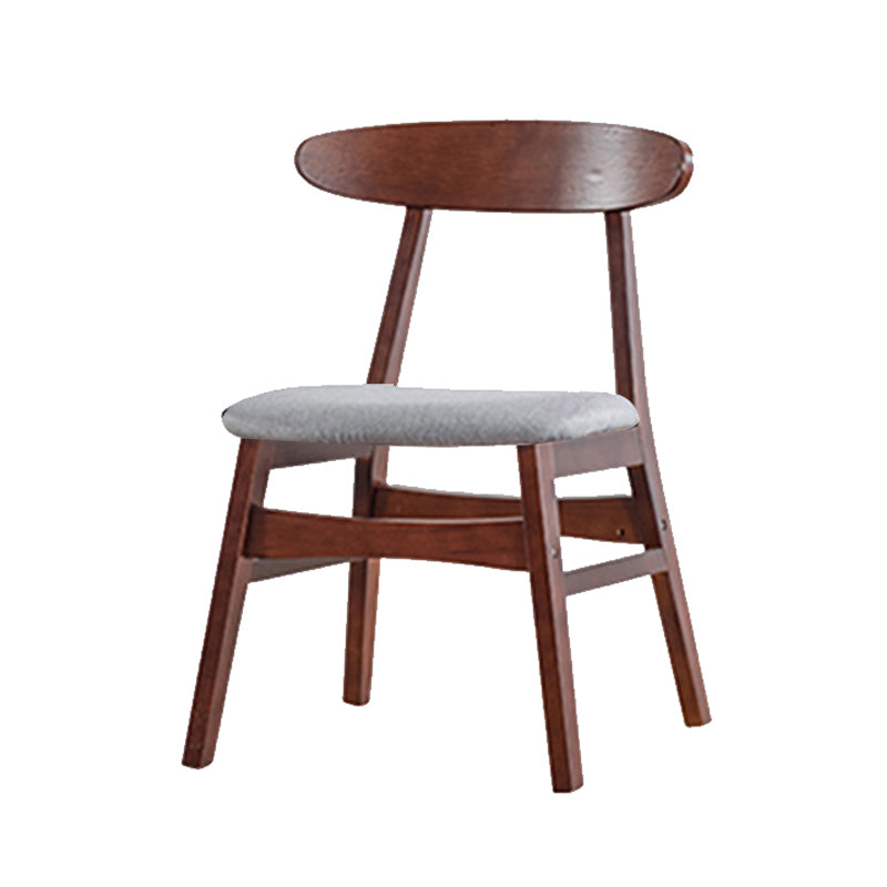 Cuisine contemporaine chaises à dos ouvert chaise latéral sans bras avec des jambes en bois