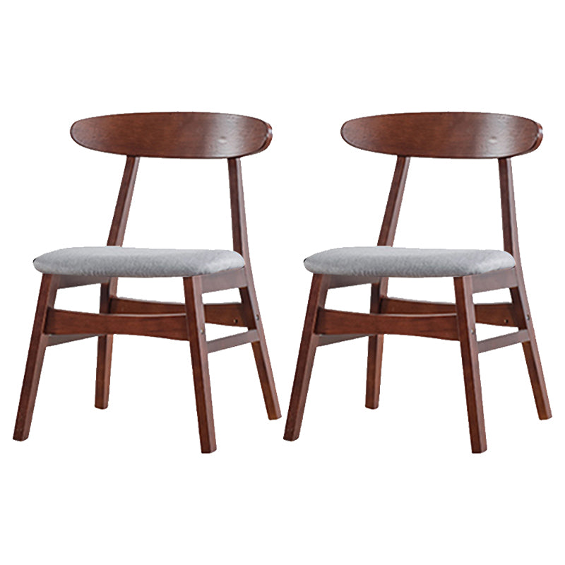 Cuisine contemporaine chaises à dos ouvert chaise latéral sans bras avec des jambes en bois