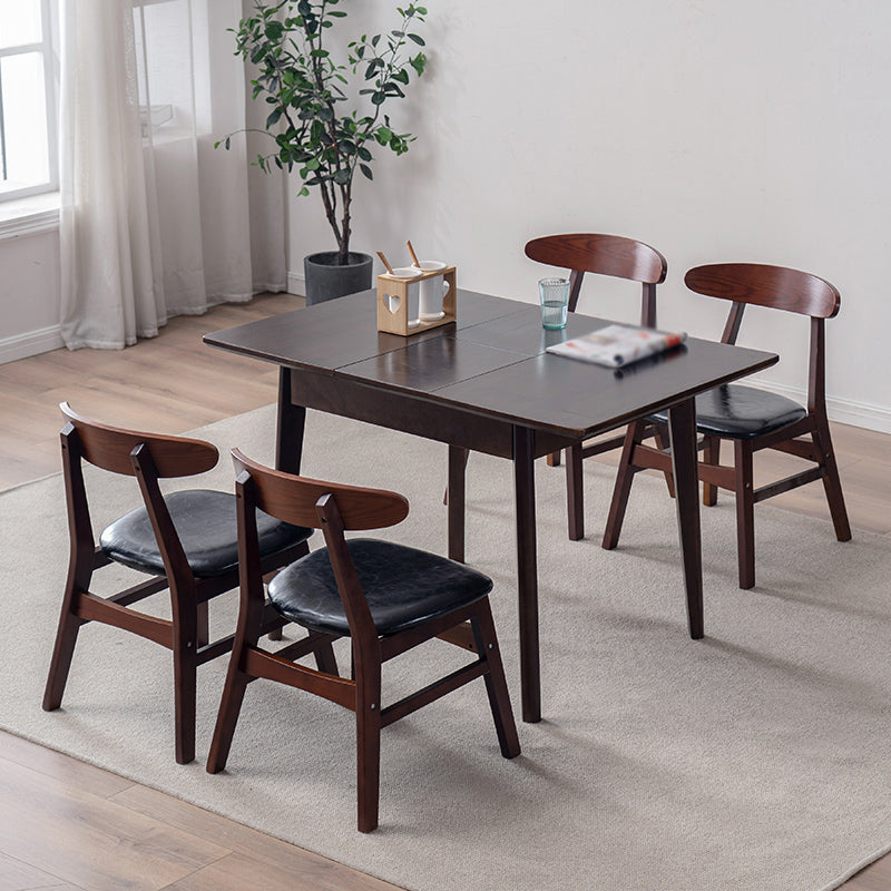 Cuisine contemporaine chaises à dos ouvert chaise latéral sans bras avec des jambes en bois