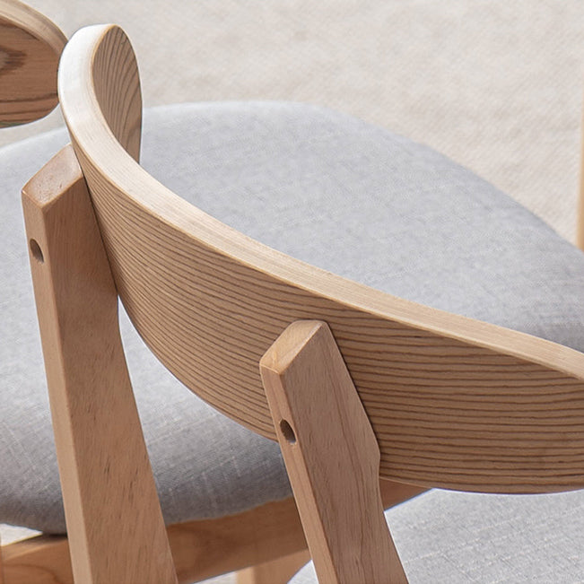 Cuisine contemporaine chaises à dos ouvert chaise latéral sans bras avec des jambes en bois