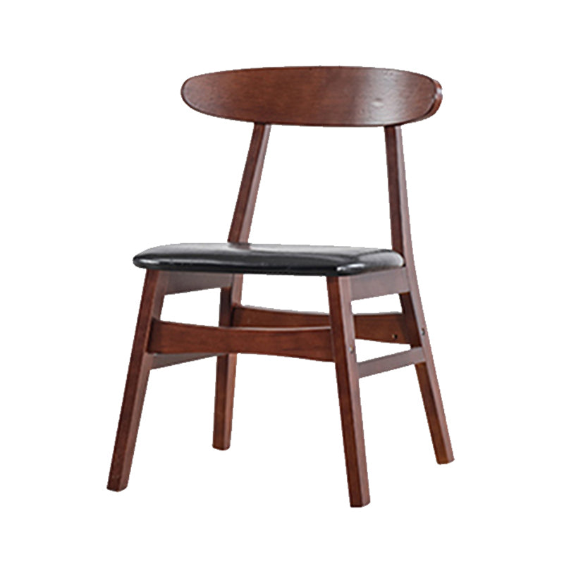 Cuisine contemporaine chaises à dos ouvert chaise latéral sans bras avec des jambes en bois