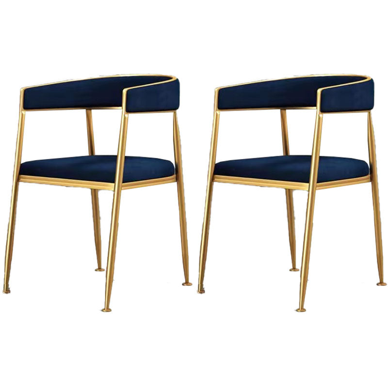 Glam – chaise de salle à manger avec bras en métal, chaise d'appoint rembourrée pour utilisation au restaurant
