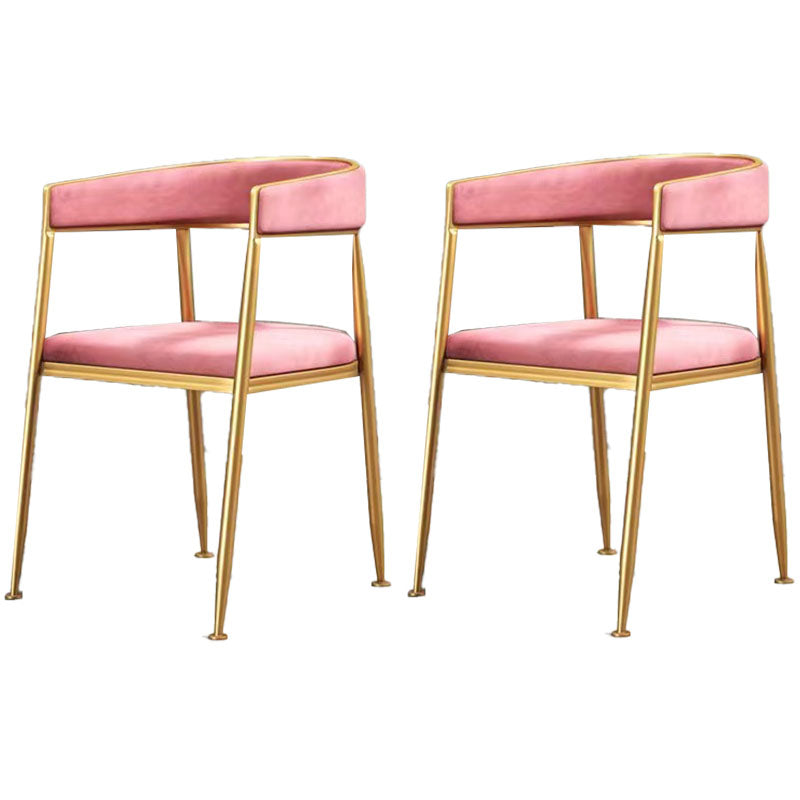 Glam – chaise de salle à manger avec bras en métal, chaise d'appoint rembourrée pour utilisation au restaurant