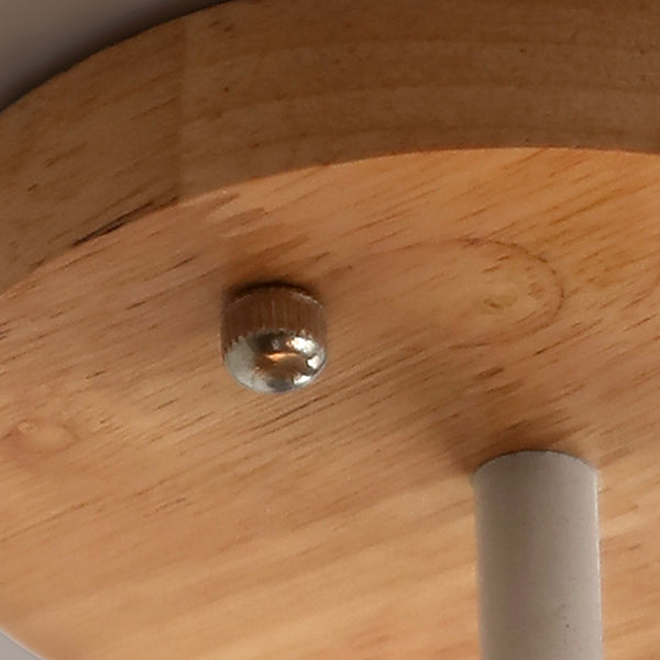 Luminaire à chasse d'eau contemporain 1 Light Wood Flush Mount Lampes en marron