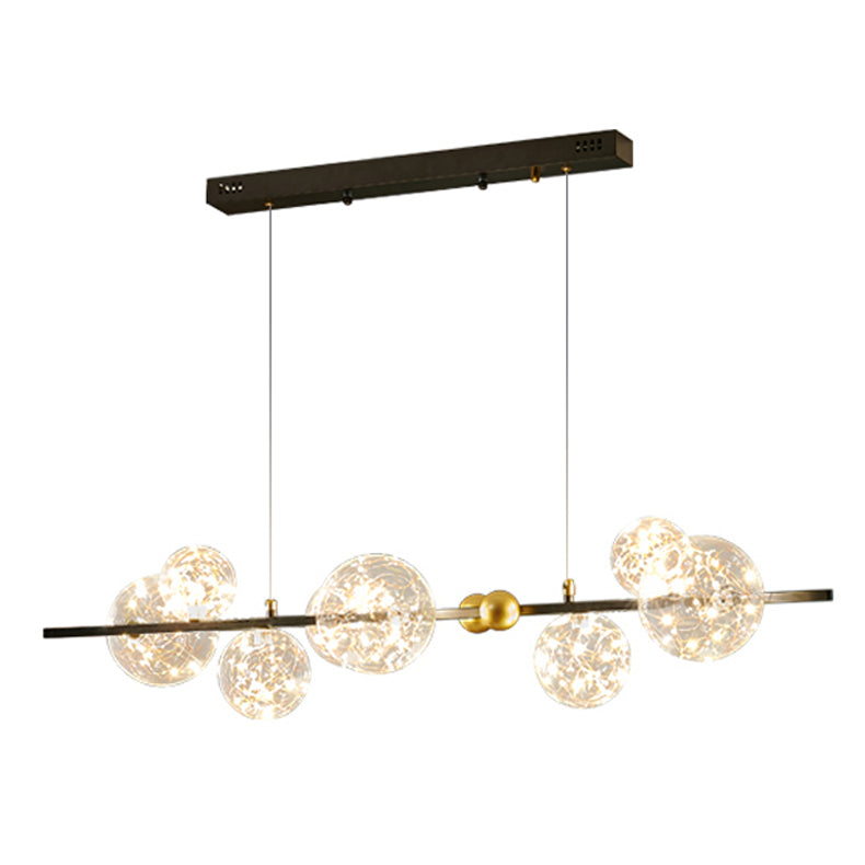 Simple Chandelier Glass 8 Head Pendant Lighting Fixtures for Dining-table