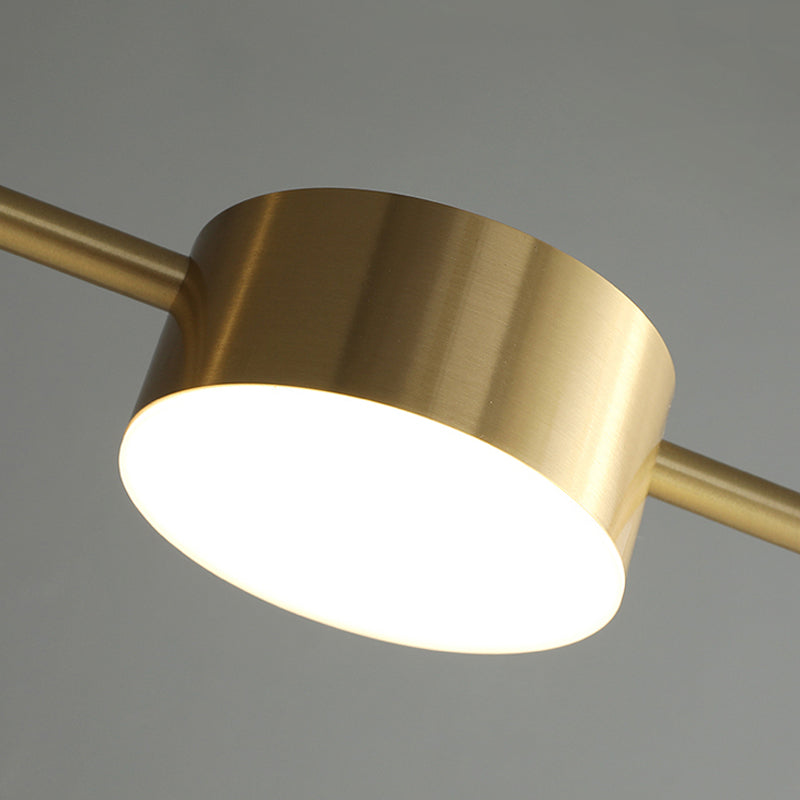 Luces colgantes de isla de metal de isla de cilindro de estilo contemporáneo