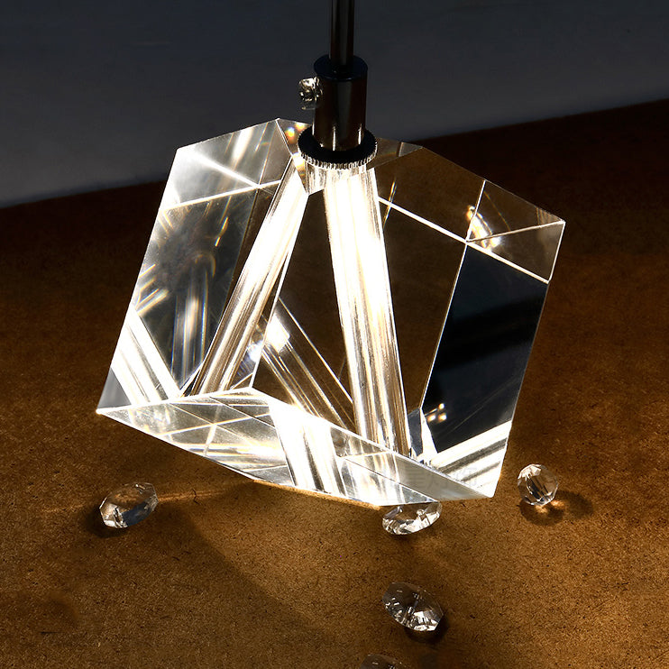 Accesorios de iluminación de estilo cuadrado moderno Ideas de iluminación de la isla de cristal