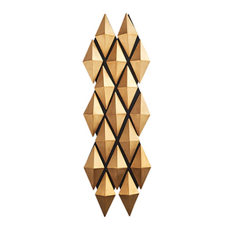 Geometrischer Schatten Metall Wandleuchte moderner Stil Multi -Leuchten Wandmontiertes Licht in Gold