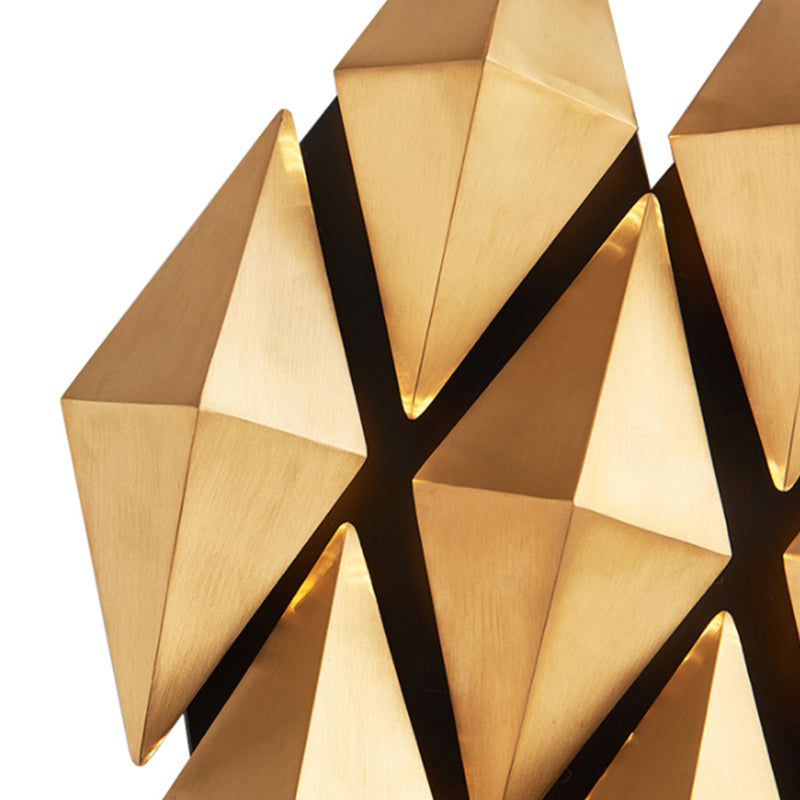 Geometrischer Schatten Metall Wandleuchte moderner Stil Multi -Leuchten Wandmontiertes Licht in Gold