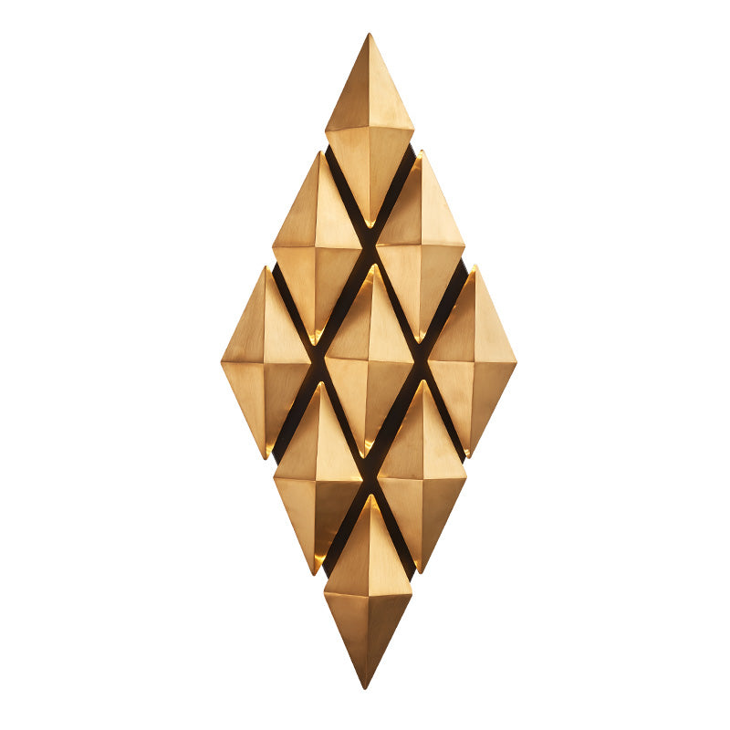 Geometrischer Schatten Metall Wandleuchte moderner Stil Multi -Leuchten Wandmontiertes Licht in Gold