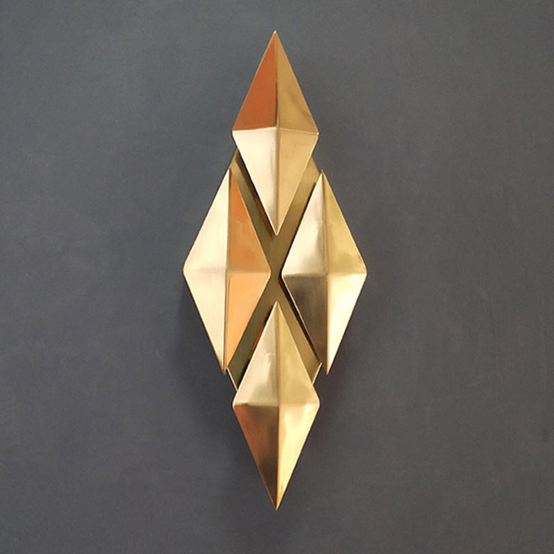 Geometrischer Schatten Metall Wandleuchte moderner Stil Multi -Leuchten Wandmontiertes Licht in Gold