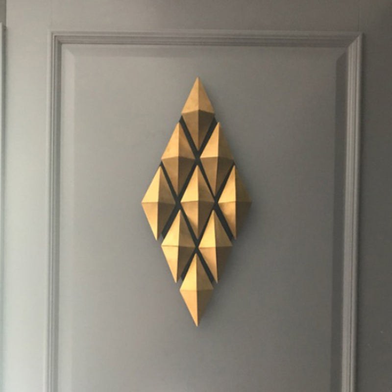 Geometrischer Schatten Metall Wandleuchte moderner Stil Multi -Leuchten Wandmontiertes Licht in Gold