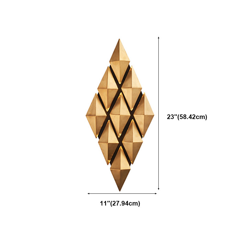 Geometrischer Schatten Metall Wandleuchte moderner Stil Multi -Leuchten Wandmontiertes Licht in Gold