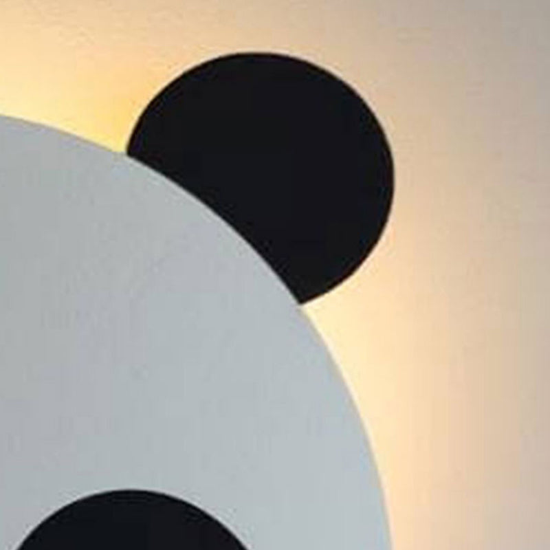 Unico tonalità in metallo a parete in metallo in stile kid a parete leggera monte leggera in bianco