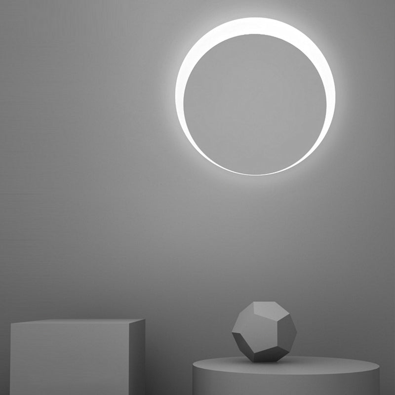 Runde Schatten Metall Wandleuchter moderner Stil Ein leichtem Lichtmontage Licht in Weiß