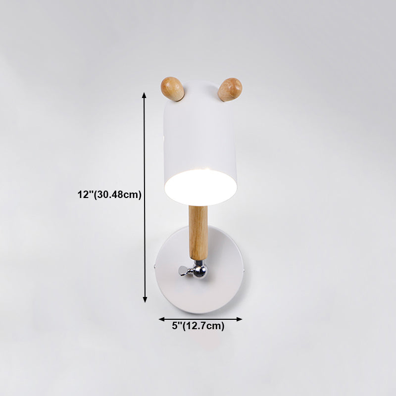 Halbzylindermetallwandleuchte moderne nordische Makkaron -Leuchtton -Leuchte