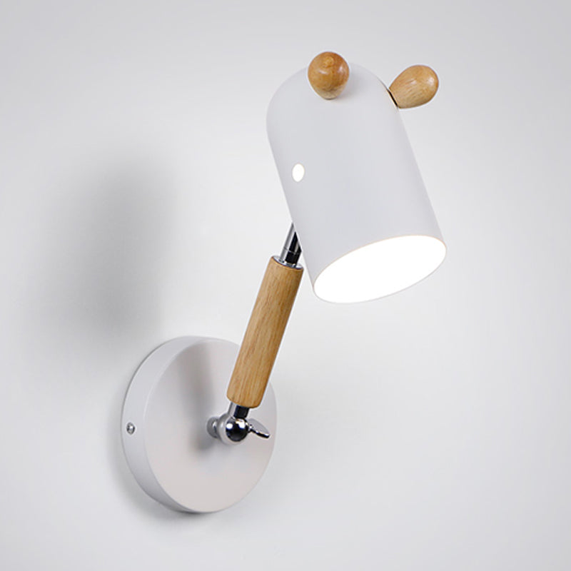 Halbzylindermetallwandleuchte moderne nordische Makkaron -Leuchtton -Leuchte