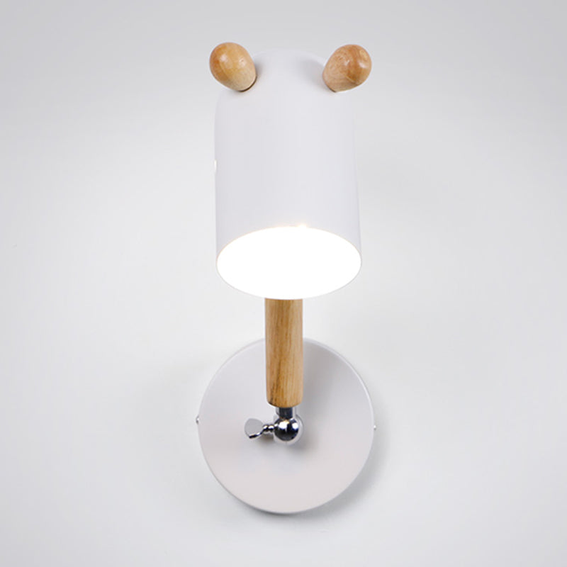 Halbzylindermetallwandleuchte moderne nordische Makkaron -Leuchtton -Leuchte