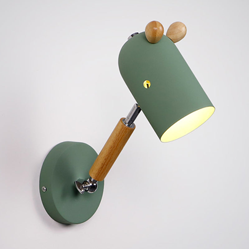 Halbzylindermetallwandleuchte moderne nordische Makkaron -Leuchtton -Leuchte
