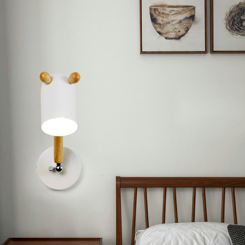 Halbzylindermetallwandleuchte moderne nordische Makkaron -Leuchtton -Leuchte