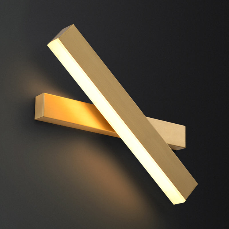 Quadratische Schatten Metall Wandleuchter moderner Stil ein leichtes Wandmontage Licht in Gold