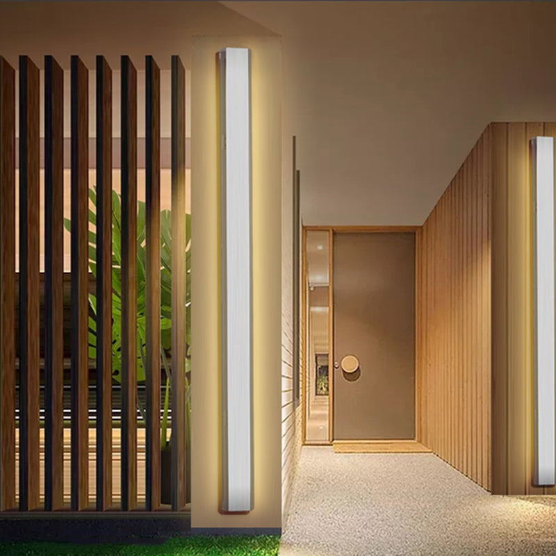 Linear Shape Metal Wall Light Modern Style 1 Light Wall Mount Light