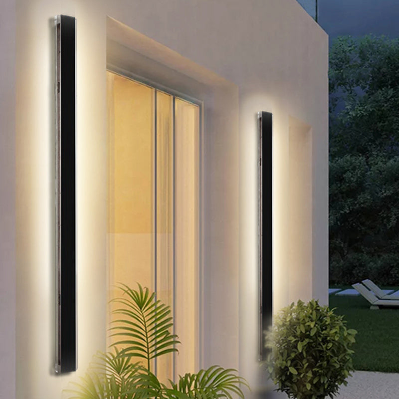 Linear Shape Metal Wall Light Modern Style 1 Light Wall Mount Light