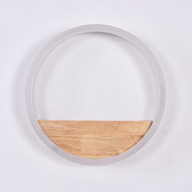 Moderner Wandleuchte runde Form Holz 1-Licht-Wandhalterung Licht