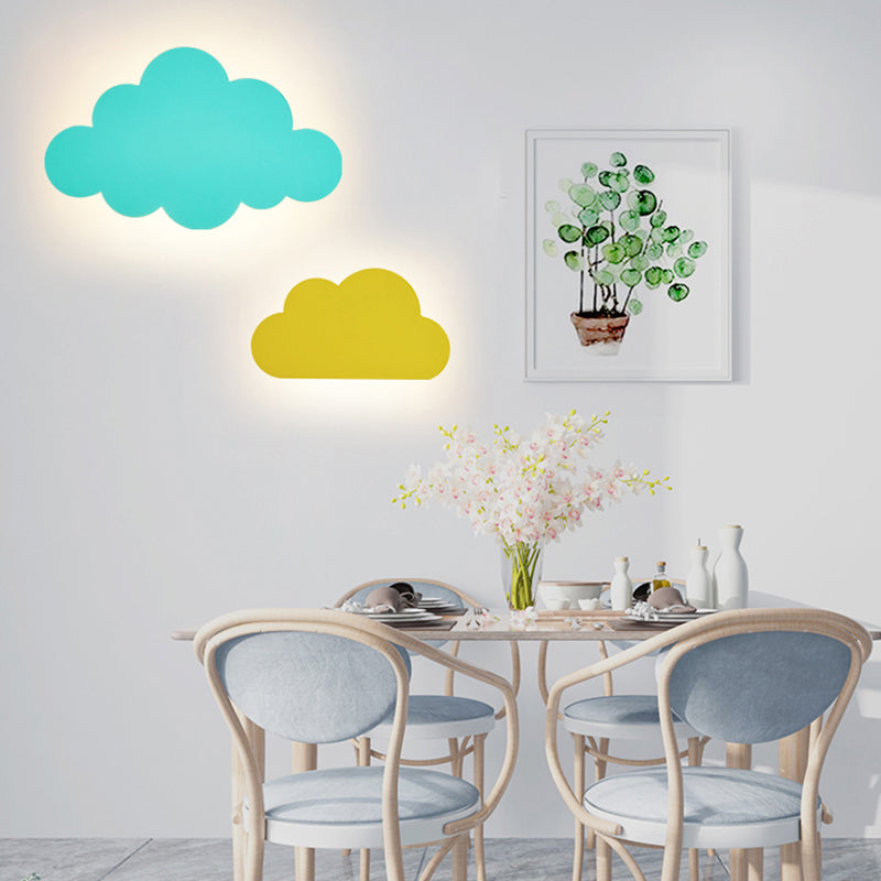 Moderne Stil Leuchte Wolkenform Holz 1-Licht-Wandhalterung Licht