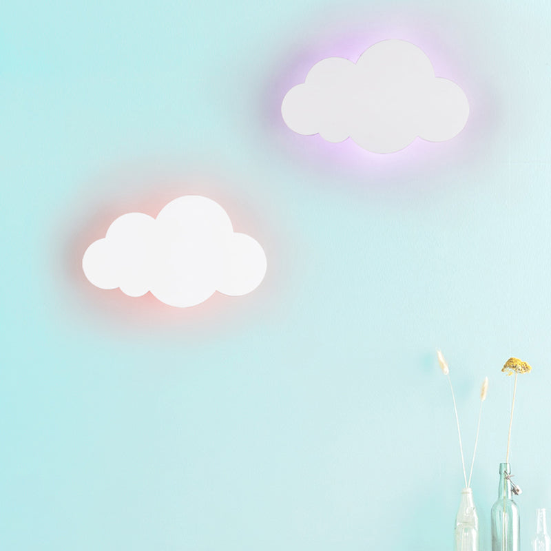 Moderne Stil Leuchte Wolkenform Holz 1-Licht-Wandhalterung Licht