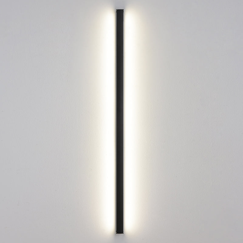 Linearer Wandleuchte moderne Metall 1 Lichtwand montieren Licht in Schwarz