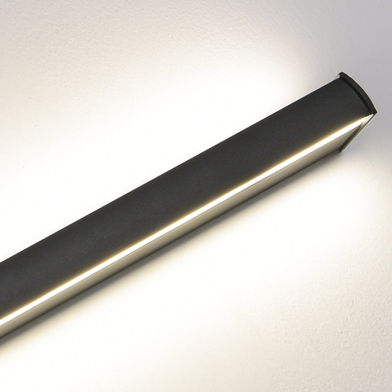 Linearer Wandleuchte moderne Metall 1 Lichtwand montieren Licht in Schwarz