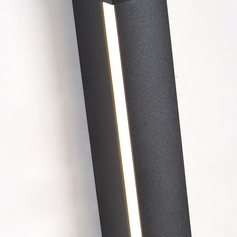 Linearer Wandleuchte moderne Metall 1 Lichtwand montieren Licht in Schwarz