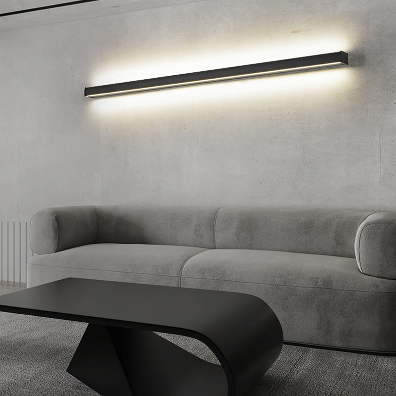 Linearer Wandleuchte moderne Metall 1 Lichtwand montieren Licht in Schwarz