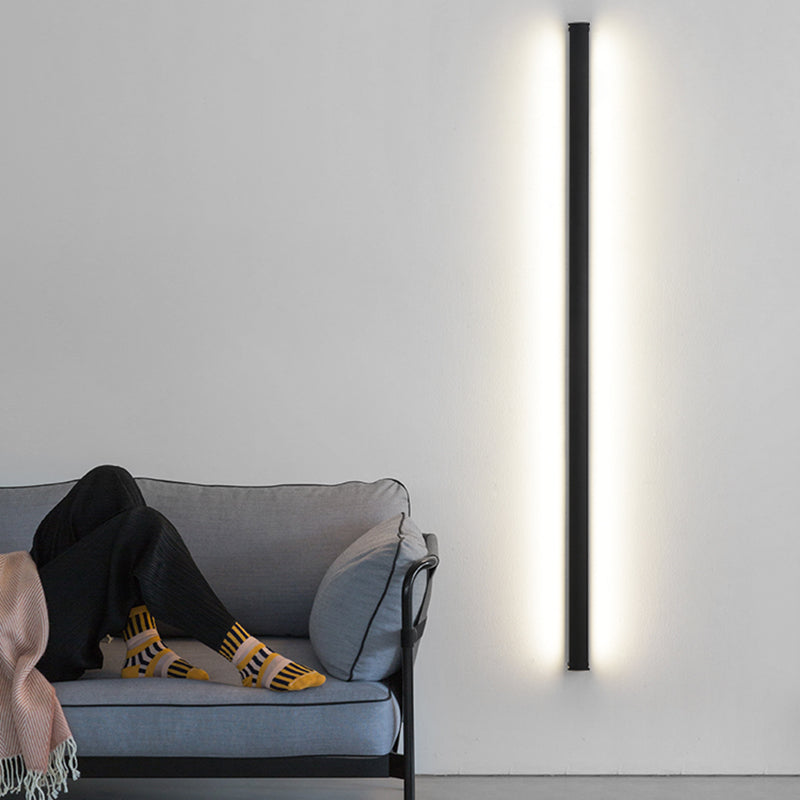 Linearer Wandleuchte moderne Metall 1 Lichtwand montieren Licht in Schwarz