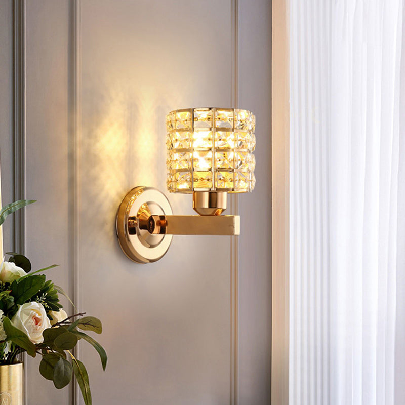 1 lumière géométrique murale lesmpes de style moderne des lumières murales cristallines en or