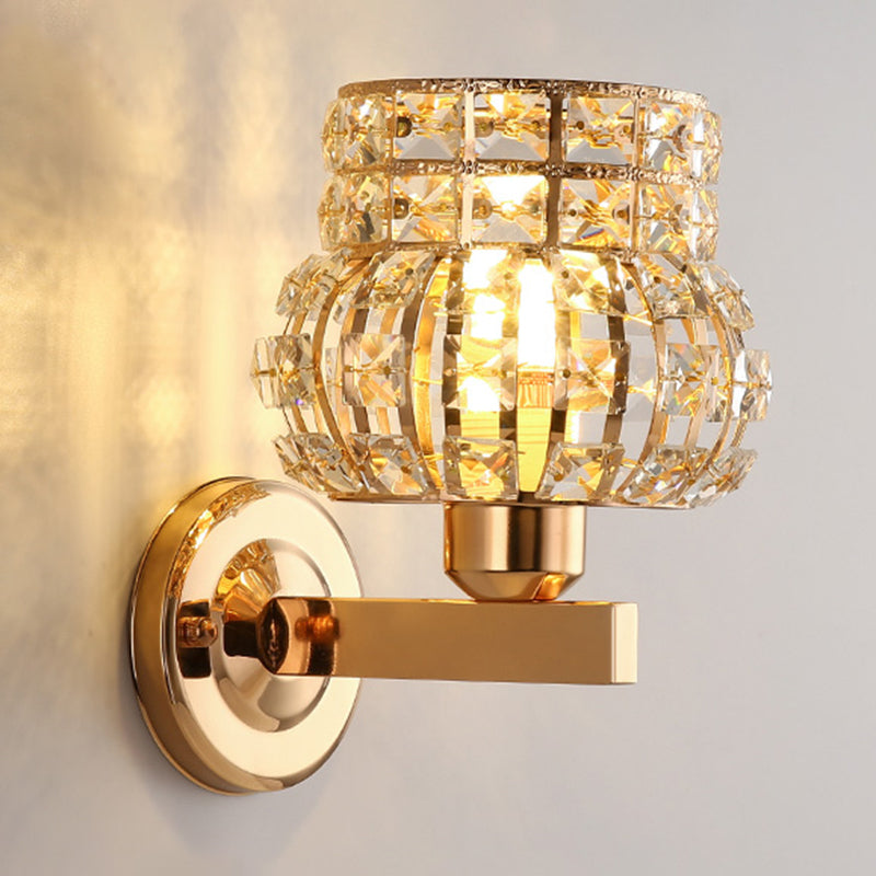 1 lumière géométrique murale lesmpes de style moderne des lumières murales cristallines en or