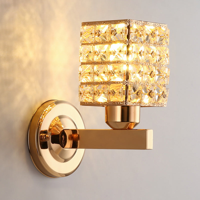 1 lumière géométrique murale lesmpes de style moderne des lumières murales cristallines en or