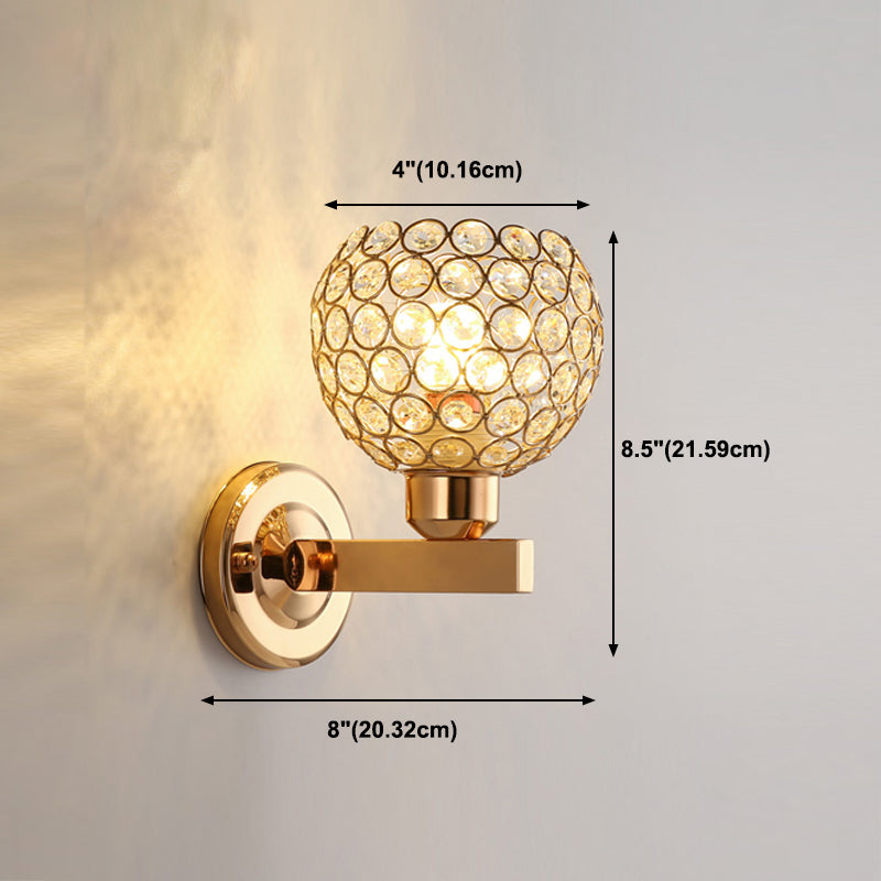 1 lumière géométrique murale lesmpes de style moderne des lumières murales cristallines en or