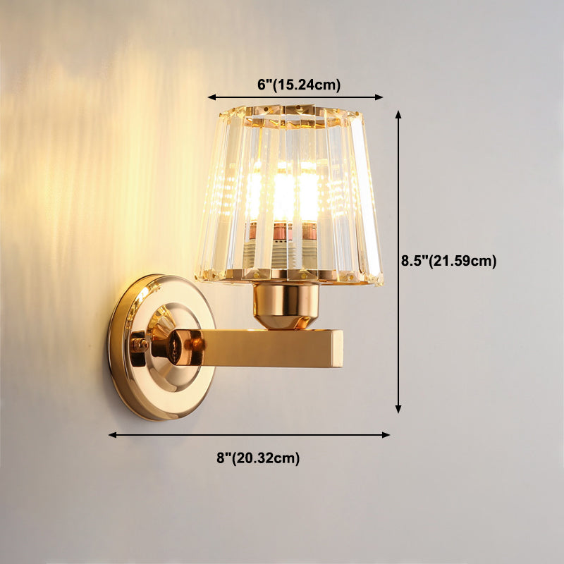 1 lumière géométrique murale lesmpes de style moderne des lumières murales cristallines en or