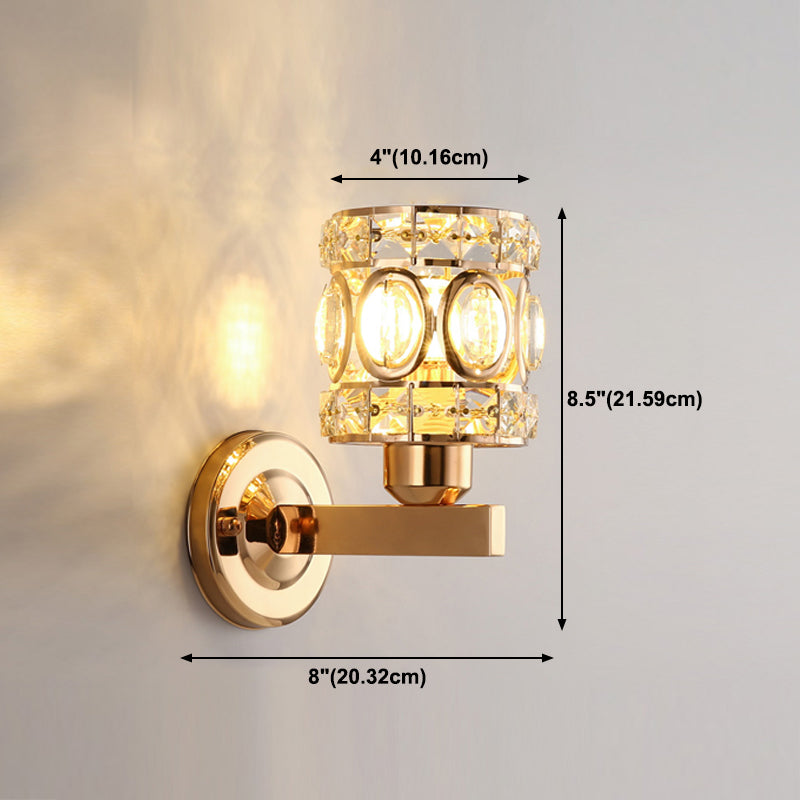 1 lumière géométrique murale lesmpes de style moderne des lumières murales cristallines en or