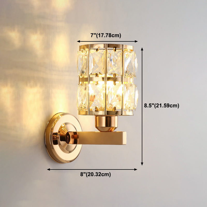 1 lumière géométrique murale lesmpes de style moderne des lumières murales cristallines en or
