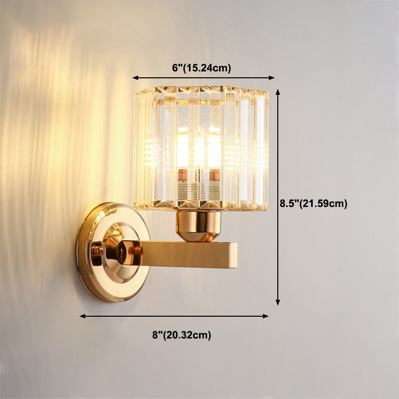 1 lumière géométrique murale lesmpes de style moderne des lumières murales cristallines en or